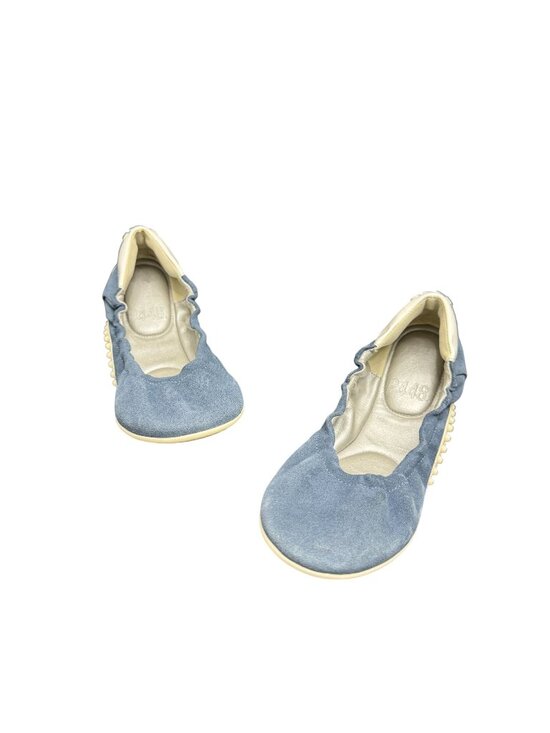 P448 Shoes - P448 Stella Mauve Women's Blue Ballet Flat Suede Leather Shoes, Size 37